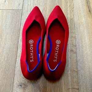 Rothy pointed toe flats size 8